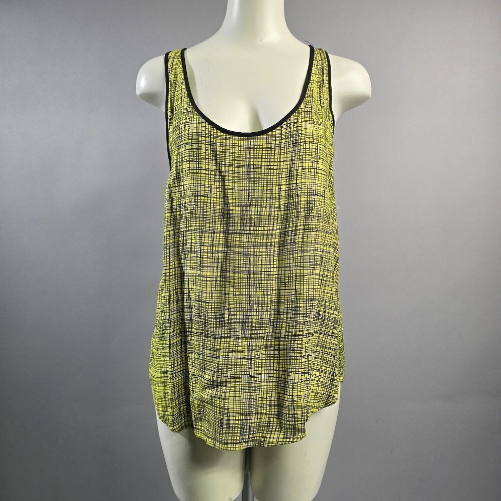French Connection Yellow and Black Tank Top R1